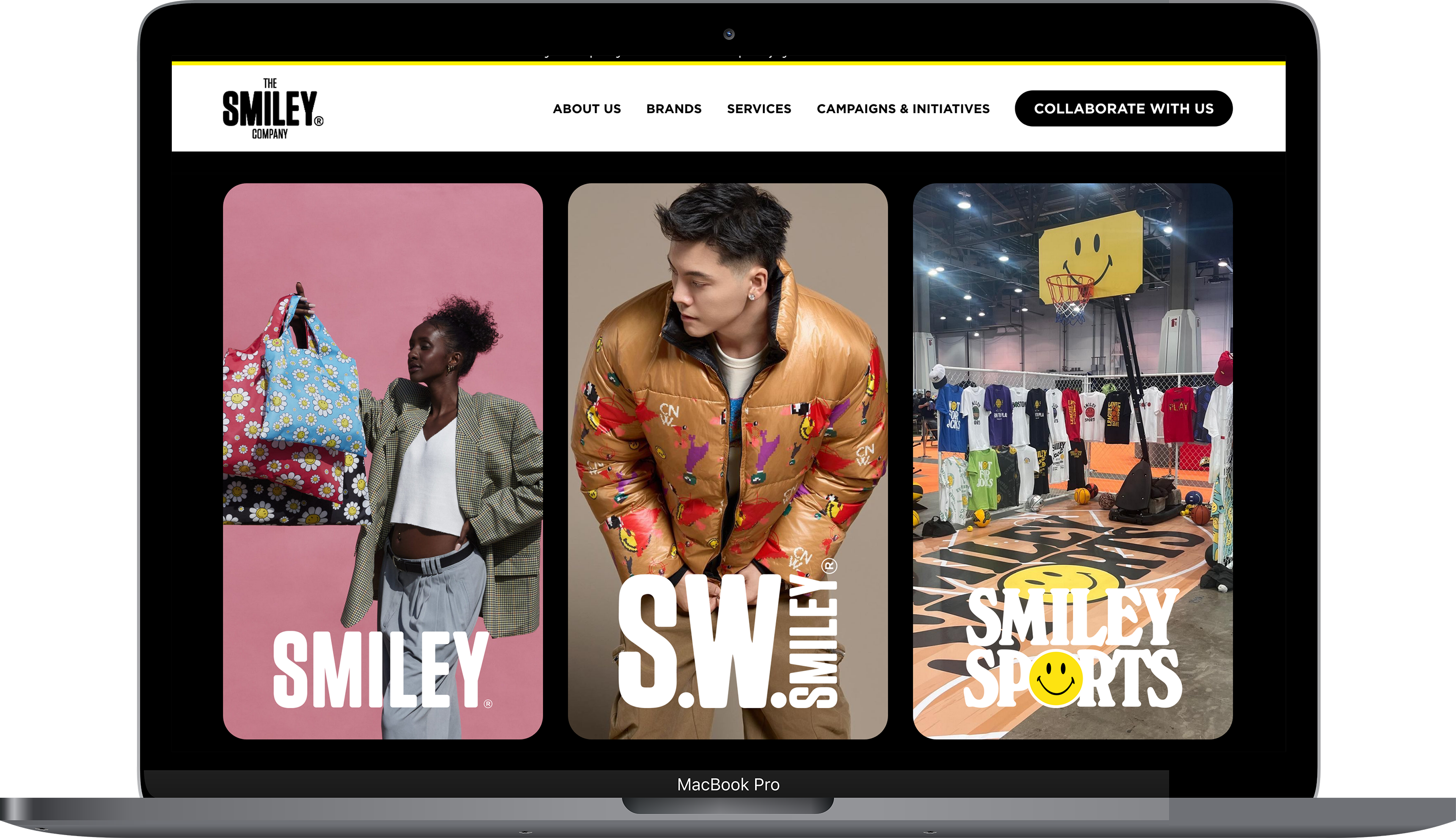 Smiley website mockup