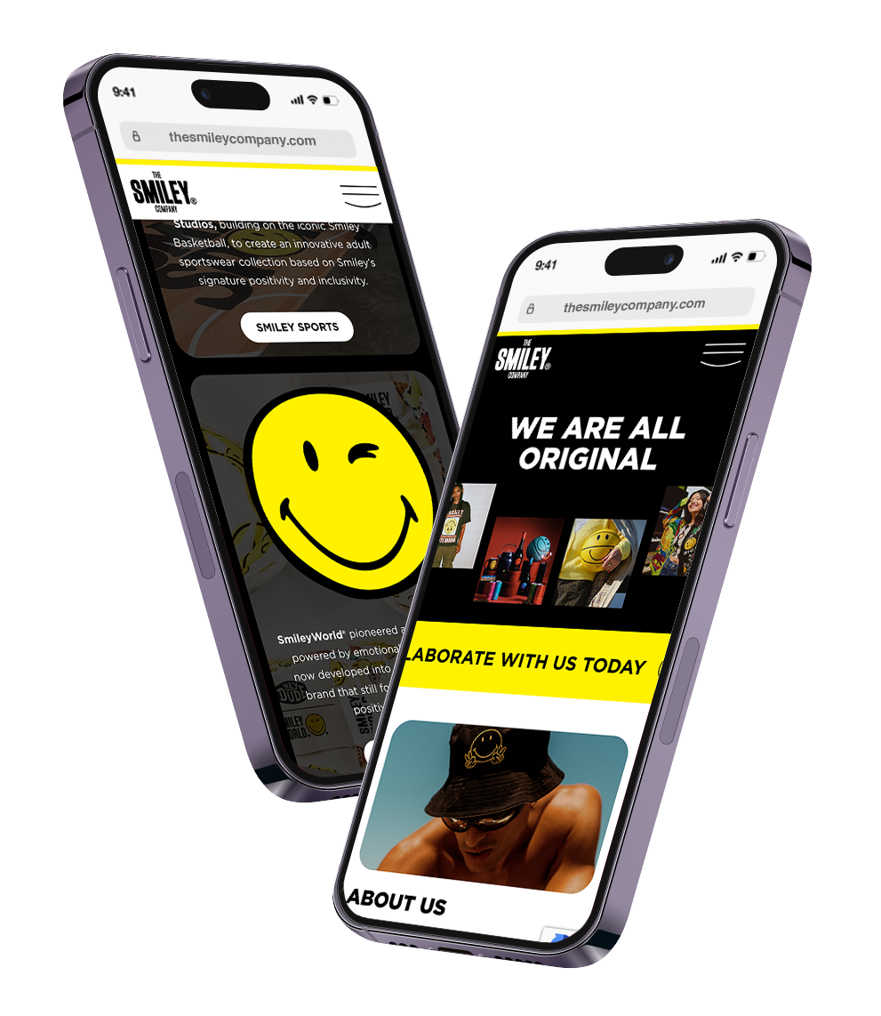 Smiley website mockup