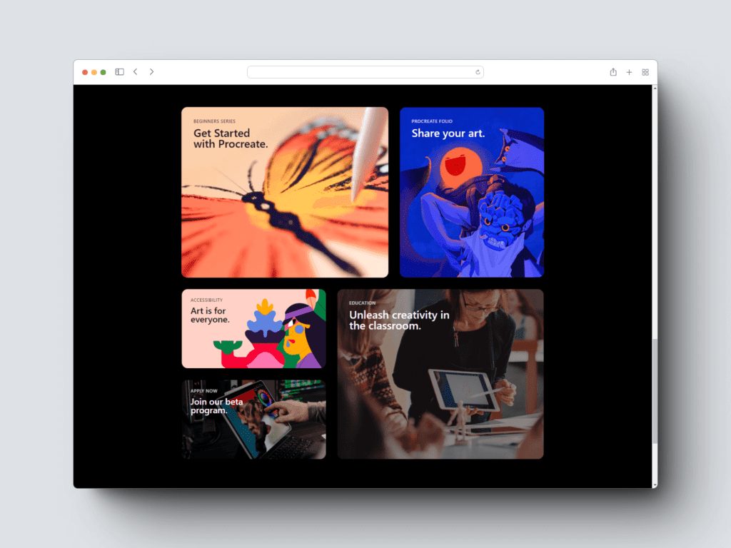 Example of Bento Grids in design