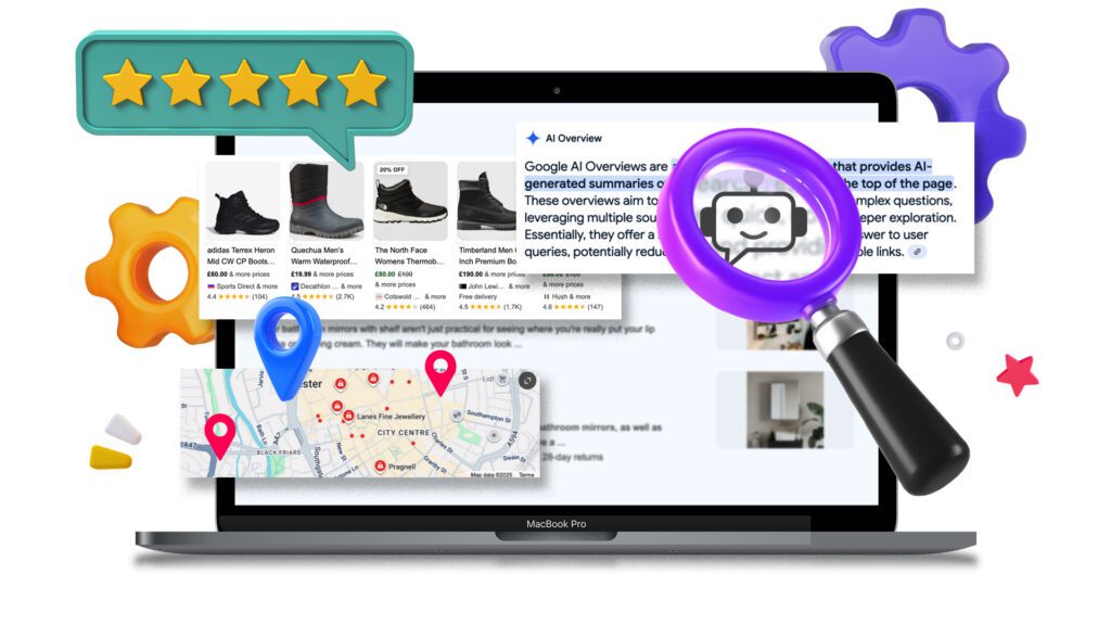 Conceptual image of SERP real estate